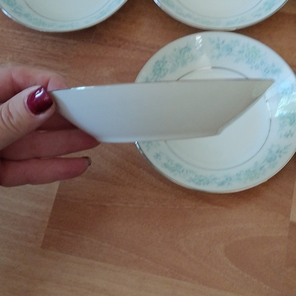 Noritake Milford Fruit/Dessert/Sauce Bowls, Blue Flowers on White Pattern 2227 - Picture 2 of 5